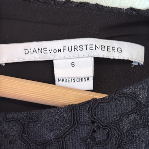 DVF Diane Von Furstenberg Ainsley Lace Sheath Dress Black - Picture 8 of 15
